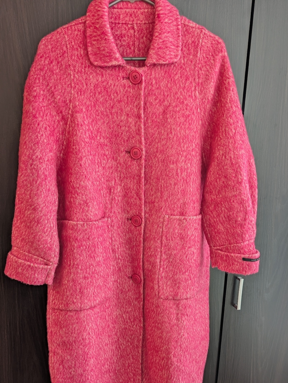 Hand Made Pink Wool-Look COAT